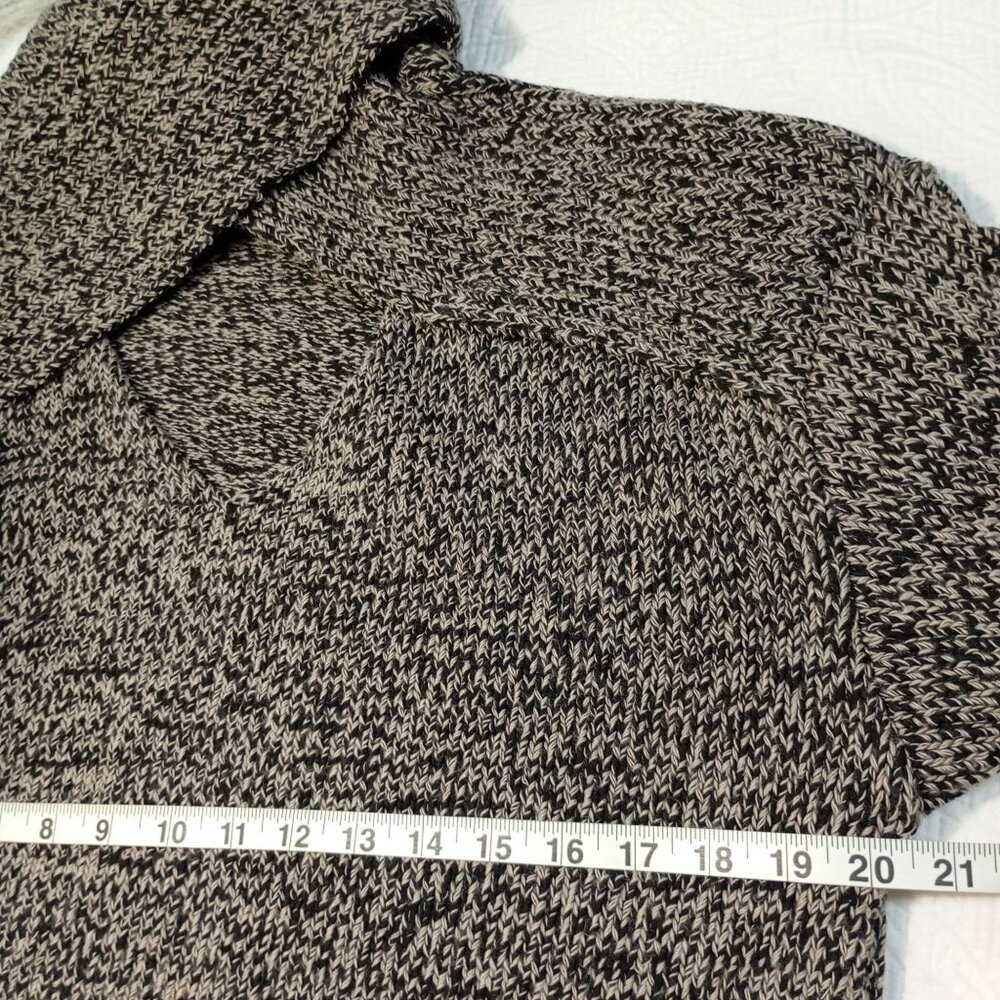 Zara Sweater Size M Womens Black & Beige Chunky Knit Cowl Neck - Picture 9 of 10